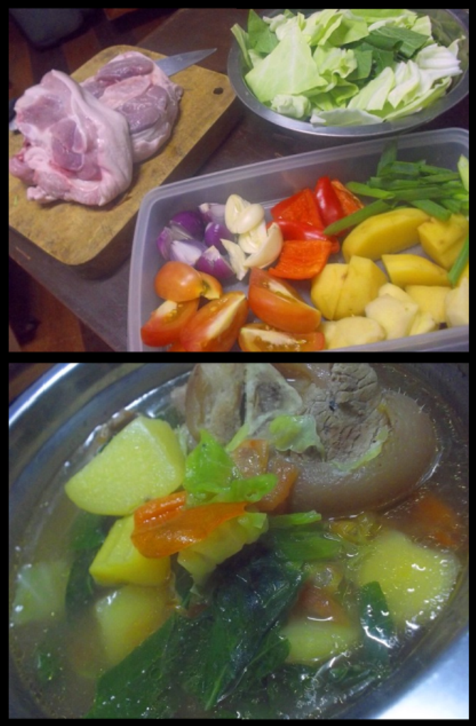 Pork Pochero (Before and after.LOL) ;D